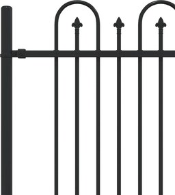 vidaXL Φράχτης Καμάρας με Άκρες Dronten Μαύρο