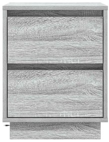 vidaXL Κομοδίνο με συρτάρι Γκρι 39 x 34.5 x 50 εκ. Επεξεργασμένο ξύλο