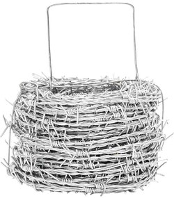 vidaXL Αγκαθωτό Σύρμα Ασημί 100 m