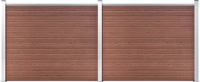 vidaXL Σετ Πάνελ Περίφραξης Καφέ 353 x 146 εκ. από WPC