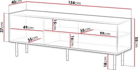 Έπιπλο τηλεόρασης Mountain 3D - 155.00Χ40.00Χ55.00cm