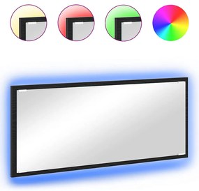 vidaXL Καθρέφτης Μαύρη δρυς 90 x 8.5 x 37 εκ Επεξεργασμένο ξύλο
