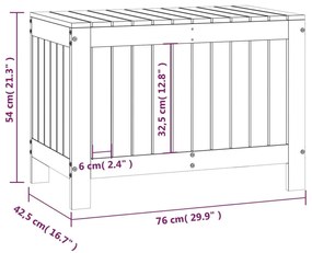 Κουτί Αποθήκευσης Καφέ Μελί 76x42,5x54 εκ. Μασίφ Ξύλο Πεύκου - Καφέ