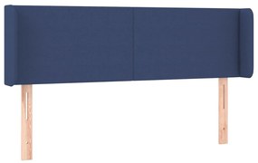 vidaXL Κεφαλάρι Κρεβατιού LED Μπλε 147x16x78/88 εκ. Υφασμάτινο