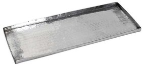 Δίσκος Σερβιρίσματος  Αλουμινίου Pandora Ορθογώνιος Step Σφυρήλατος LAK208K2 41x16,5cm Silver Espiel Αλουμίνιο