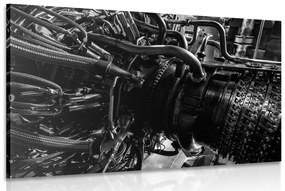 Εικόνα τουρμπίνας κινητήρα σε μαύρο & άσπρο - 120x80