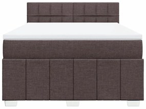 ΚΡΕΒΑΤΙ BOXSPRING ΜΕ ΣΤΡΩΜΑ ΣΚΟΥΡΟ ΚΑΦΕ 140X190 ΕΚ. ΥΦΑΣΜΑΤΙΝΟ 3287066