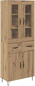 vidaXL Highboard Artisan Oak 69,5 x 34 x 90 εκ. Επεξεργασμένο ξύλο