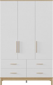 Ντουλάπα Ξύλο / Λευκό Δρυς DEGRETE 136x52.3x219.8