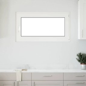 vidaXL Παράθυρο Υπογείου "RISOR" 110x70 εκ. Ανακλινόμενο & Περιστρεφόμενο DIN Δεξιό Λευκό