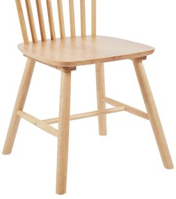 Καρέκλα Melia rubberwood σε φυσική απόχρωση 45x51x87εκ 4αδα 45x51x87 εκ.