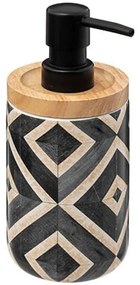 Δοχείο Κρεμοσάπουνου Canvas 174907Β 7,7x7,7x18,5cm Multi Marva Κεραμικό