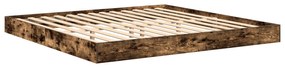 vidaXL Κρεβάτι Βιβλιοθήκης Καπνιστού Δρυ 180x200 εκ. Κατασκευασμένο Ξύλο