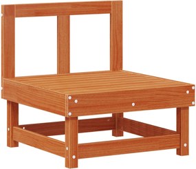 vidaXL Σετ Ξαπλώστρας Κήπου 7 pcs Κερωμένο Καφέ Στερεό πεύκο