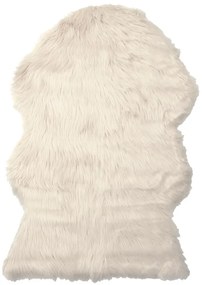 Χαλάκι 60X90 Με Συνθετική Γούνα Viopros Μουτόν Χρώμα Off White
