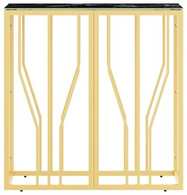 vidaXL Τραπέζι Κονσόλα Χρυσό 70x30x70 εκ. Ανοξείδωτο Ατσάλι και Γυαλί