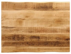 vidaXL Επιφάνεια Τραπεζιού 80x60x2,5 εκ. Live Edge Μασίφ Ξύλο Μάνγκο