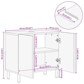 ΝΤΟΥΛΑΠΙ ΜΠΑΝΙΟΥ ΜΑΥΡΟ 62 X 33 X 58 ΕΚ. ΑΠΟ ΕΠΕΞΕΡΓΑΣΜΕΝΟ ΞΥΛΟ 4017667