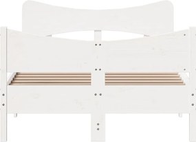 vidaXL Σκελετός Κρεβ. Χωρίς Στρώμα Λευκό 120x200 εκ Μασίφ Πεύκο