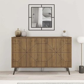 Μπουφές Dune Megapap χρώμα ανοιχτό καρυδί 123x35x77,4εκ.