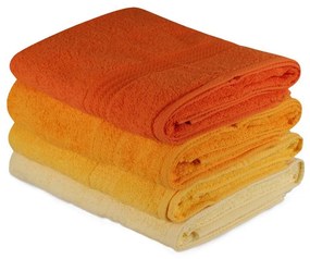 Πετσέτες Rainbow 317HBY1416 (Σετ 4τμχ) Yellow L'essentiel Maison Towels Set 70x140cm 100% Βαμβάκι