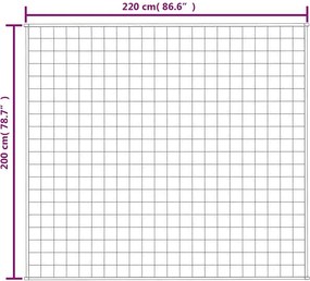 vidaXL Κουβέρτα Βαρύτητας Μπλε 200 x 220 εκ. 9 κ. Υφασμάτινη