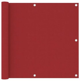 vidaXL Διαχωριστικό Βεράντας Κόκκινο 90 x 300 εκ. Ύφασμα Oxford