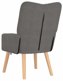 vidaXL Χαλαρωτική Πολυθρόνα Ανοιχτό γκρι 63 x 67 x 94 εκ. ύφασμα