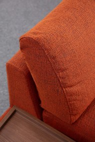 Corner Sofa New Tulip With Pouf - Orange Orange