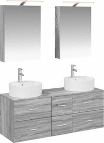 vidaXL Σετ Επίπλων Μπάνιου 5 pcs Γκρι Sonoma