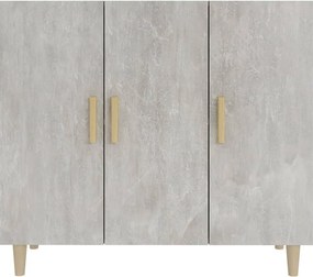 vidaXL Ντουλάπι Γκρι Σκυροδέματος 90x34x80 εκ. Επεξεργασμένο Ξύλο