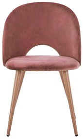 Καρέκλα SADIE Βελούδο Σάπιο Μήλο 52x49,5x77Υεκ. 4αδα 52x49.5x77 εκ.
