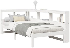 vidaXL Κρεβάτι Βιβλιοθήκη Χωρίς Στρώμα 100x200 εκ. Μασίφ Ξύλο Πεύκο