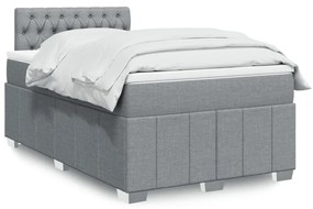 ΚΡΕΒΑΤΙ BOXSPRING ΜΕ ΣΤΡΩΜΑ ΑΝΟΙΧΤΟ ΓΚΡΙ 120X190 ΕΚ. ΥΦΑΣΜΑΤΙΝΟ 3289314