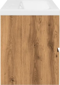 vidaXL Ντουλάπι με Ενσωματωμένο Νιπτήρα Τεχνίτης Δρυς