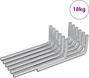 vidaXL Εξαγωνικό Κλειδί 2118 pcs Ασημί 22 x 66 χιλ. Ατσάλι
