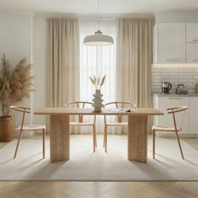 Τραπέζι Τραπεζαρίας Μέλι Δρυς FLIPES 180x90x75