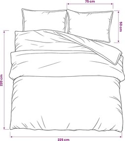 vidaXL Σετ Παπλωματοθήκης Πολύχρωμο 225x220 εκ. Βαμβακερό