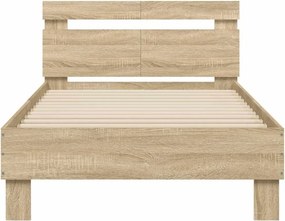 vidaXL Πλαίσιο Κρεβατιού με Κεφαλάρι Sonoma Δρυς 100x200εκ. Επεξ. Ξύλο
