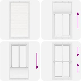 vidaXL Πλισέ περσίδα Λευκό 110x200 cm Πλάτος υφάσματος 109,4 cm