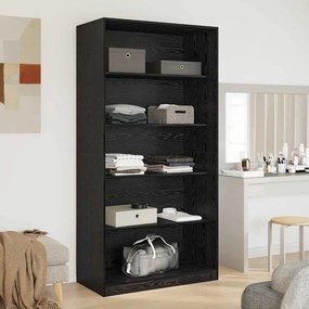 vidaXL Ντουλάπι Μαύρη Οξυά 100 x 50 x 200 εκ Επεξεργασμένο ξύλο