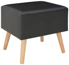 vidaXL Κομοδίνα 2 τεμ. Μαύρα 40 x 35 x 40 εκ. από Συνθετικό Δέρμα