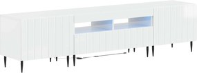 vidaXL 5 Τεμάχια LED Τηλεοπτικού Ντουλαπιού Γυαλιστερό Λευκό
