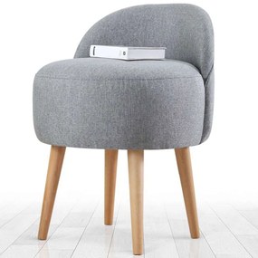 Σκαμπό Corvile 209FLF1150 46x46x64cm Grey-Natural