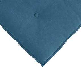 vidaXL Μαξιλάρι Πλάτης Μπλε 60 x 50 cm Υφασμάτινο Κορντουρά