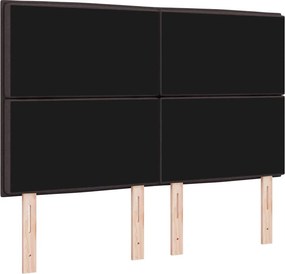 vidaXL Κεφαλάρι Σκούρο Καφέ 160 cm ύφασμα