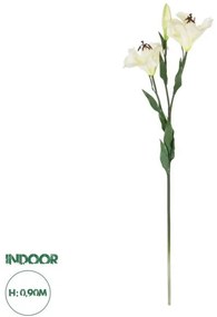 Artificial Garden WHITE LILY BRANCH 21310 Τεχνητό Διακοσμητικό Κλαδί Λευκό Κρίνο Y90cm Globostar-21310-Λευκό 21310