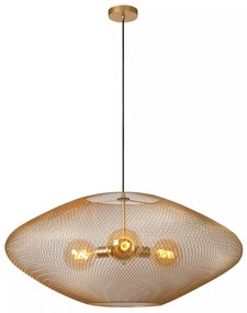 Φωτιστικό Κρεμαστό Lucide 21423-88-02 MESH Χρυσό Χρώμα (Gold Coloured)|Μαύρο Ματ (Black Mat)