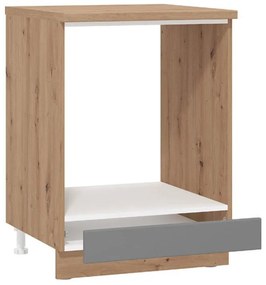 Επιδαπέδιο Ντουλάπι Κουζίνας Valencia D60 UR Φούρνου Artisan - Γκρί Ματ 60x56,5x82 εκ. 60x56.5x82 εκ.
