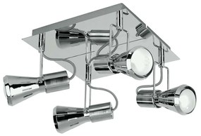 Φωτιστικό Οροφής - Σποτ Cadillac SPOT-CADILLAC-PL4 Ρυθμιζόμενο 4xE14 40W 24x24x15cm Chrome Intec Metal